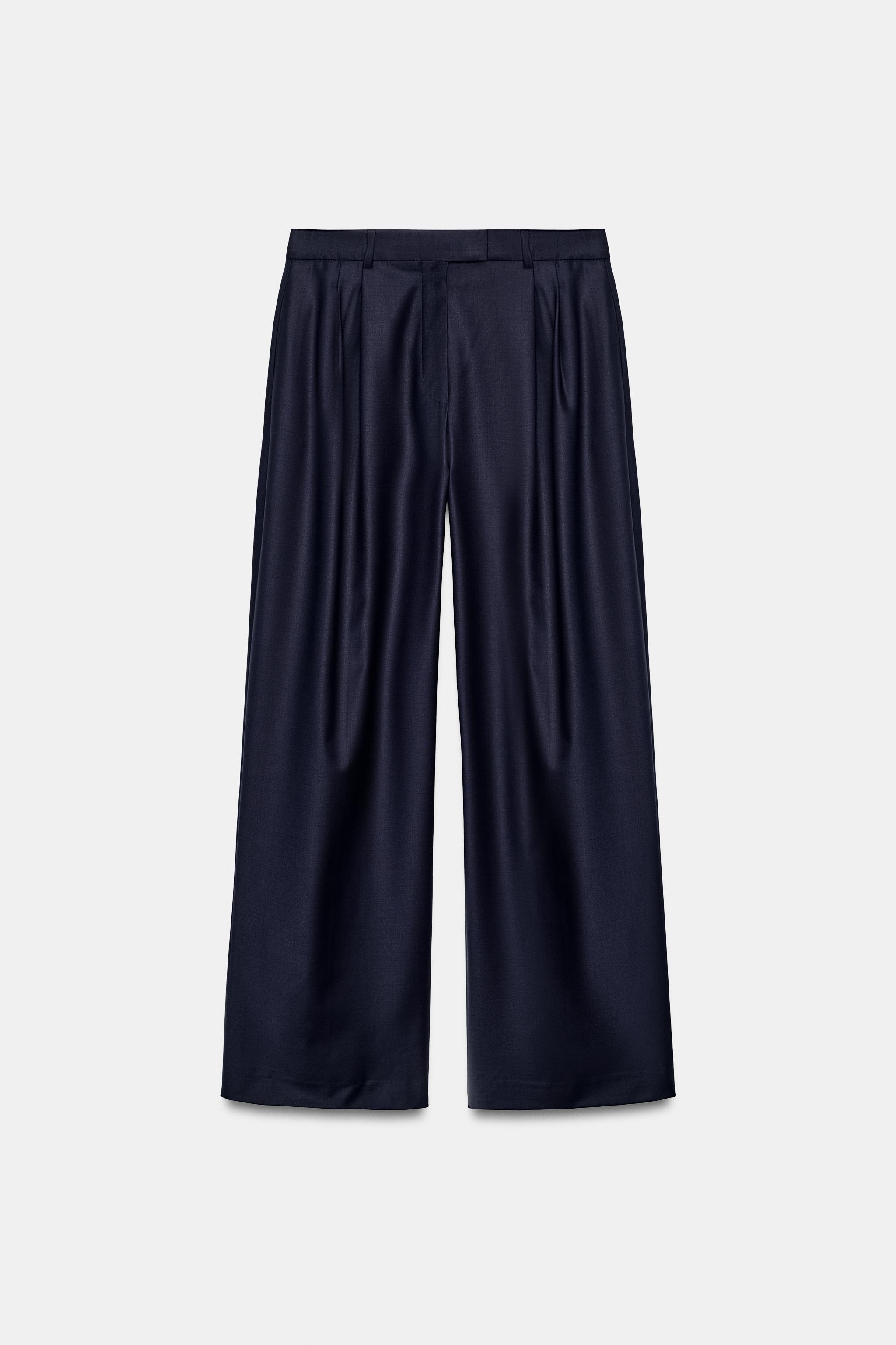 ZW COLLECTION WOOL-BLEND DARTED PANTS